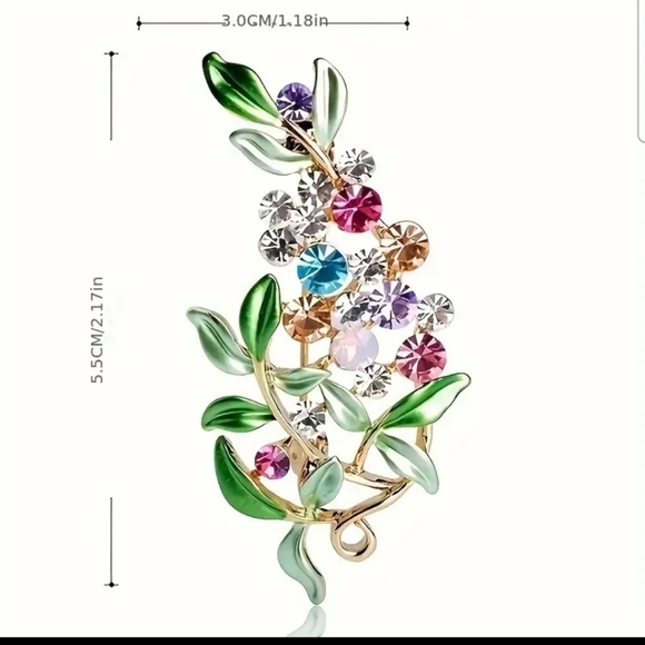 NEW! Multicolor Flower brooch - Picture 3 of 8